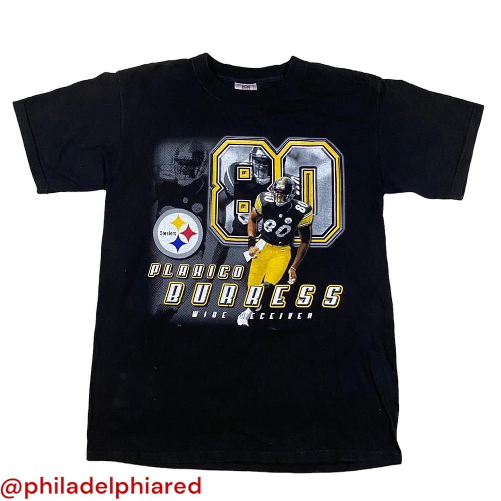 Vintage Y2K 2000’s NFL Players INC Plaxico Burress Pittsburgh Steelers t-shirt